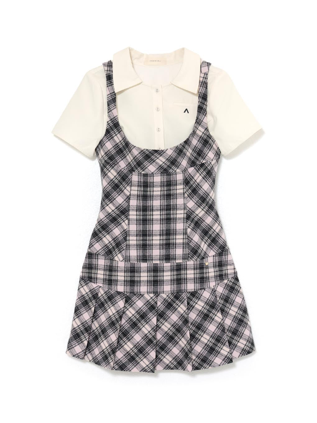 ANDMARY】Era pleats set mini dress