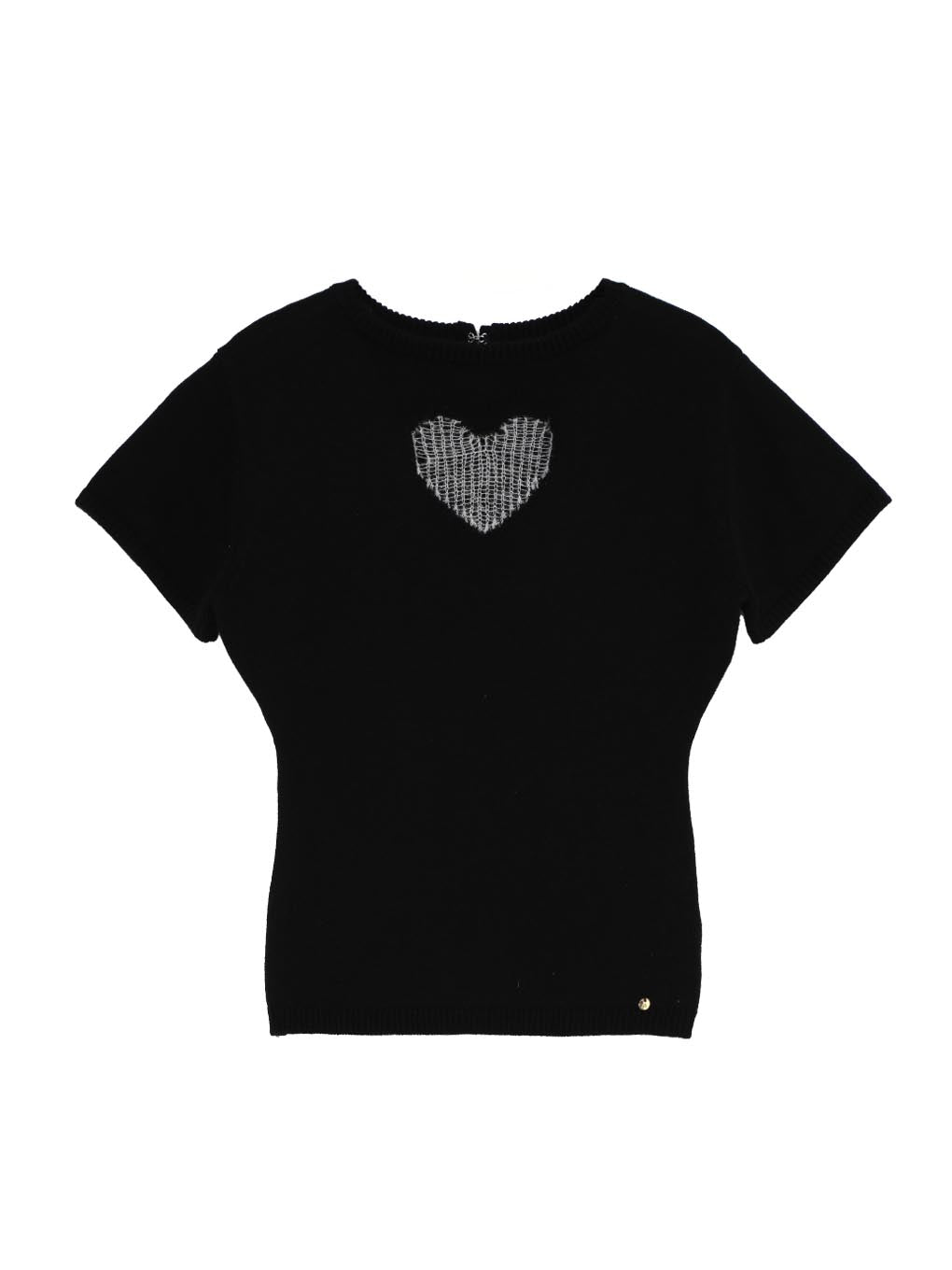 Heart point knit tops