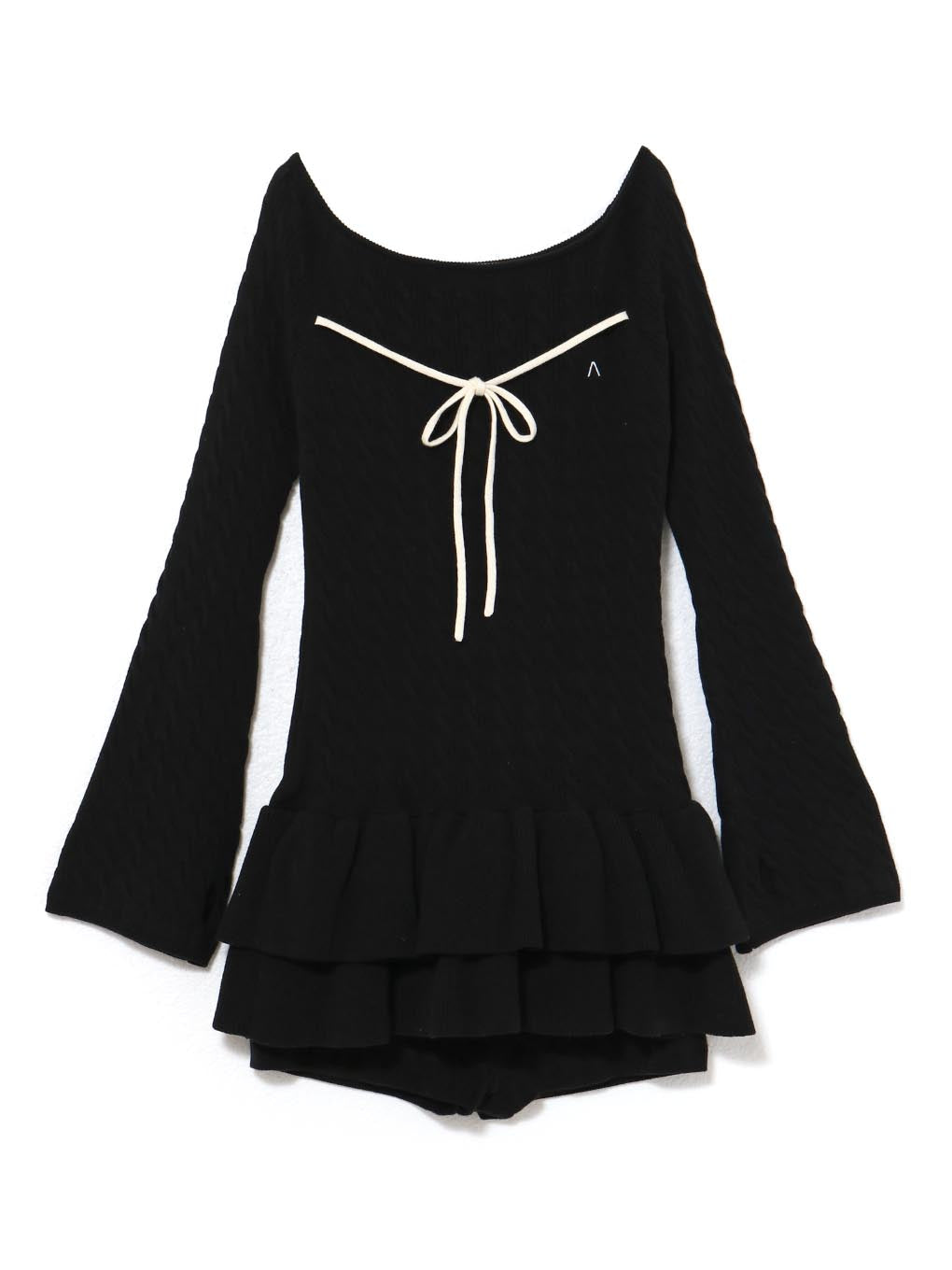 Milky frill mini dress