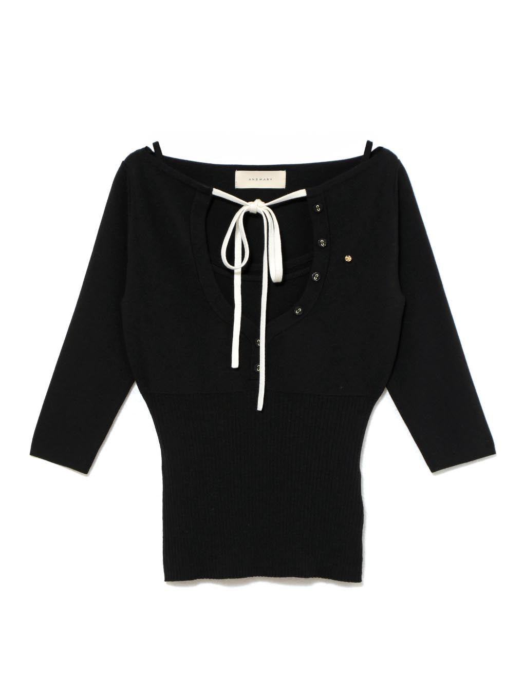 Hein ribbon knit tops