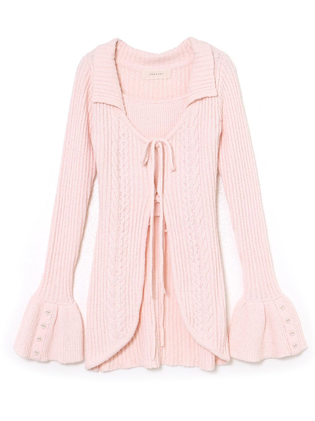アンドマリーFiona ribbon knit set Pink andmary