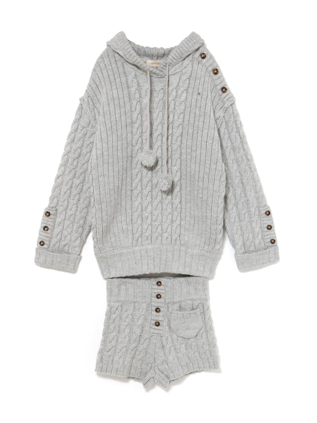 トップス andmary Yara cable knit set up ANDMARY】Yara cable knit set up