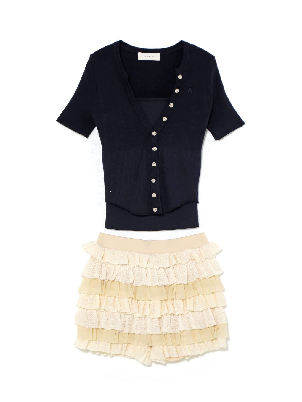 Sui frill pants set up