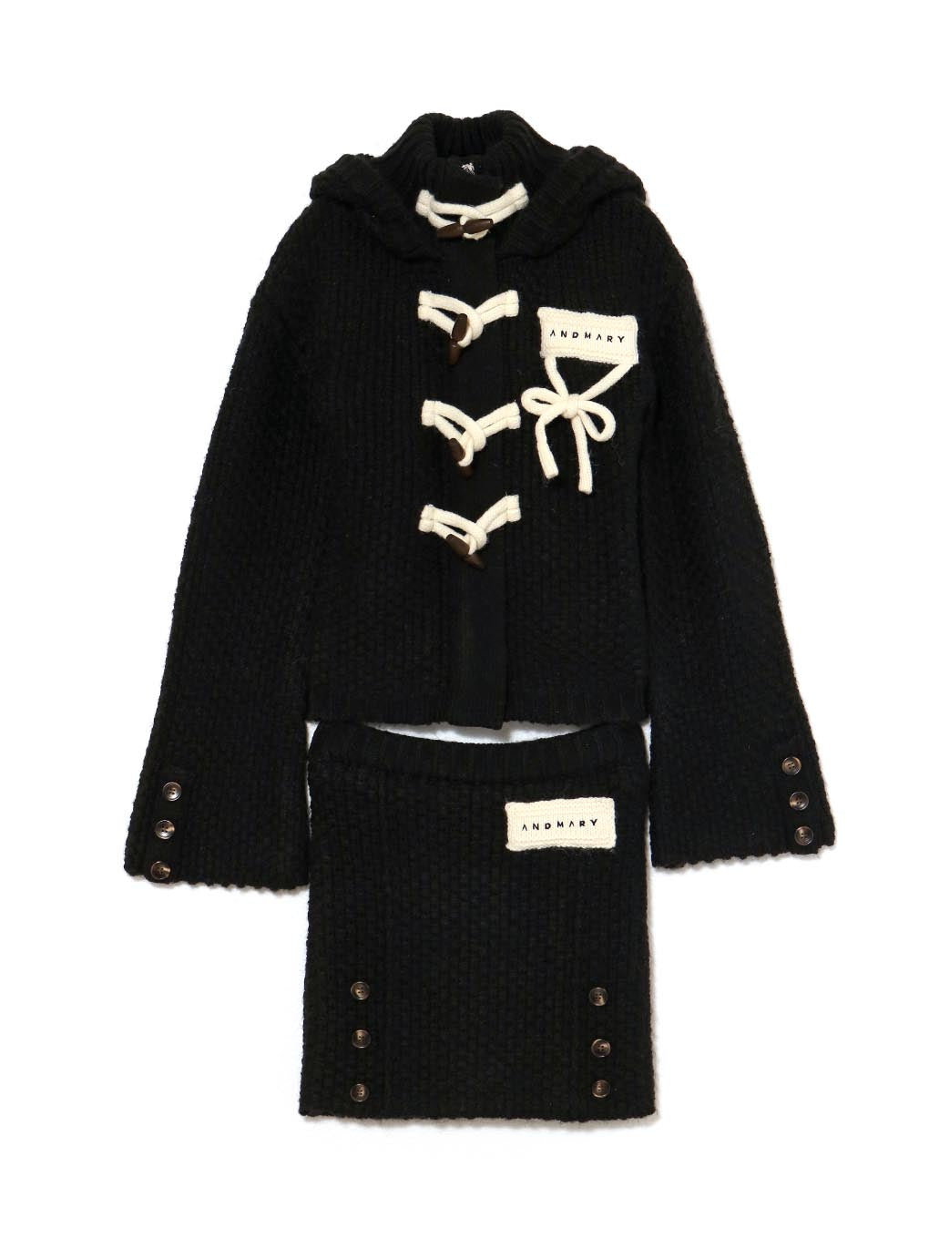 Cable knit jacket set up