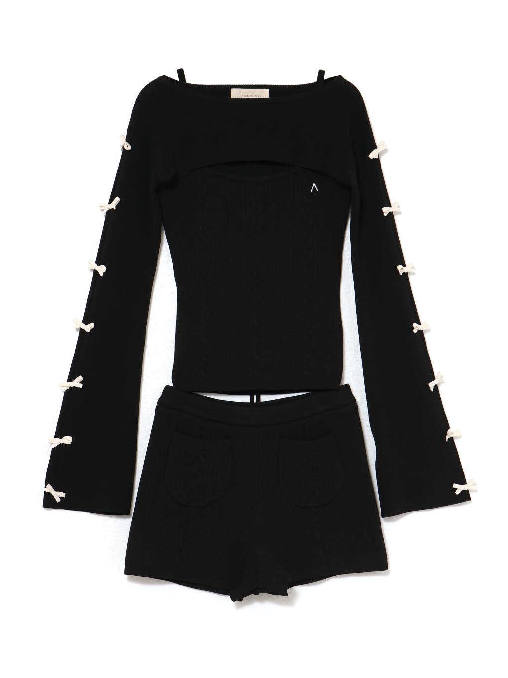 Cindy ribbon knit set up