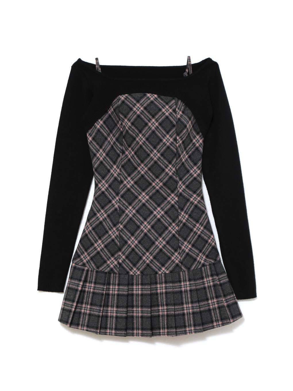 Selena check mini dress