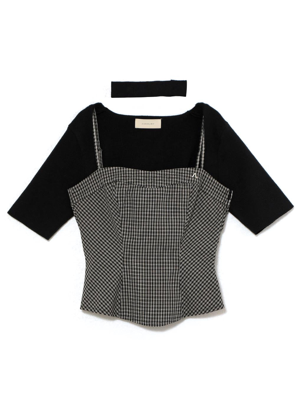 ANDMARY】Nancy check set tops