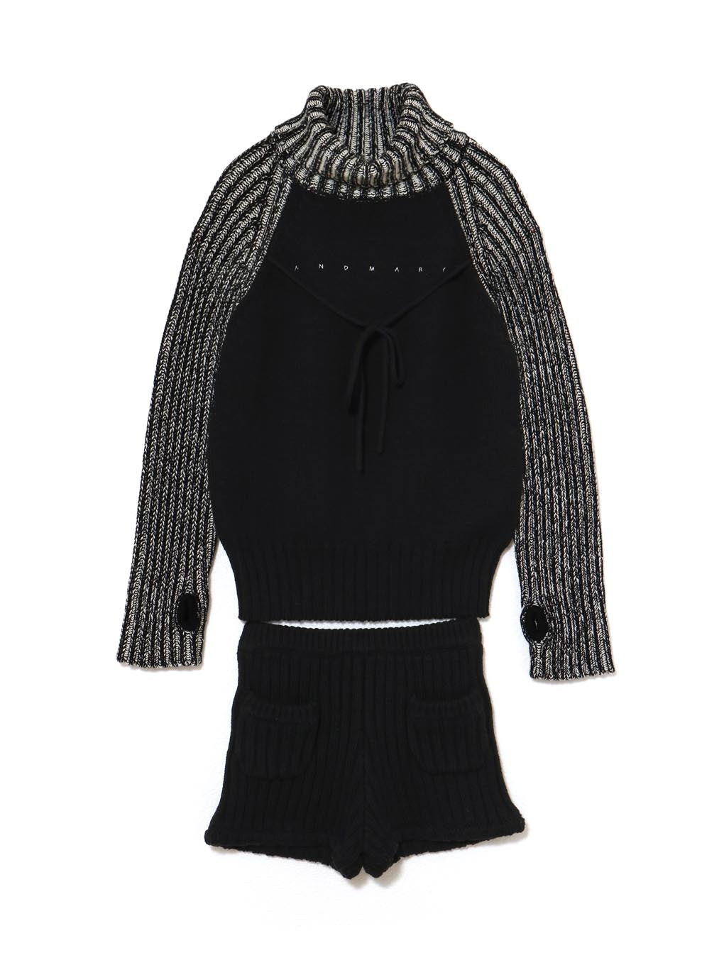 トップス andmary mary logo knit tops black トップス Mary logo knit tops Black ANDMARY】Mary logo knit tops