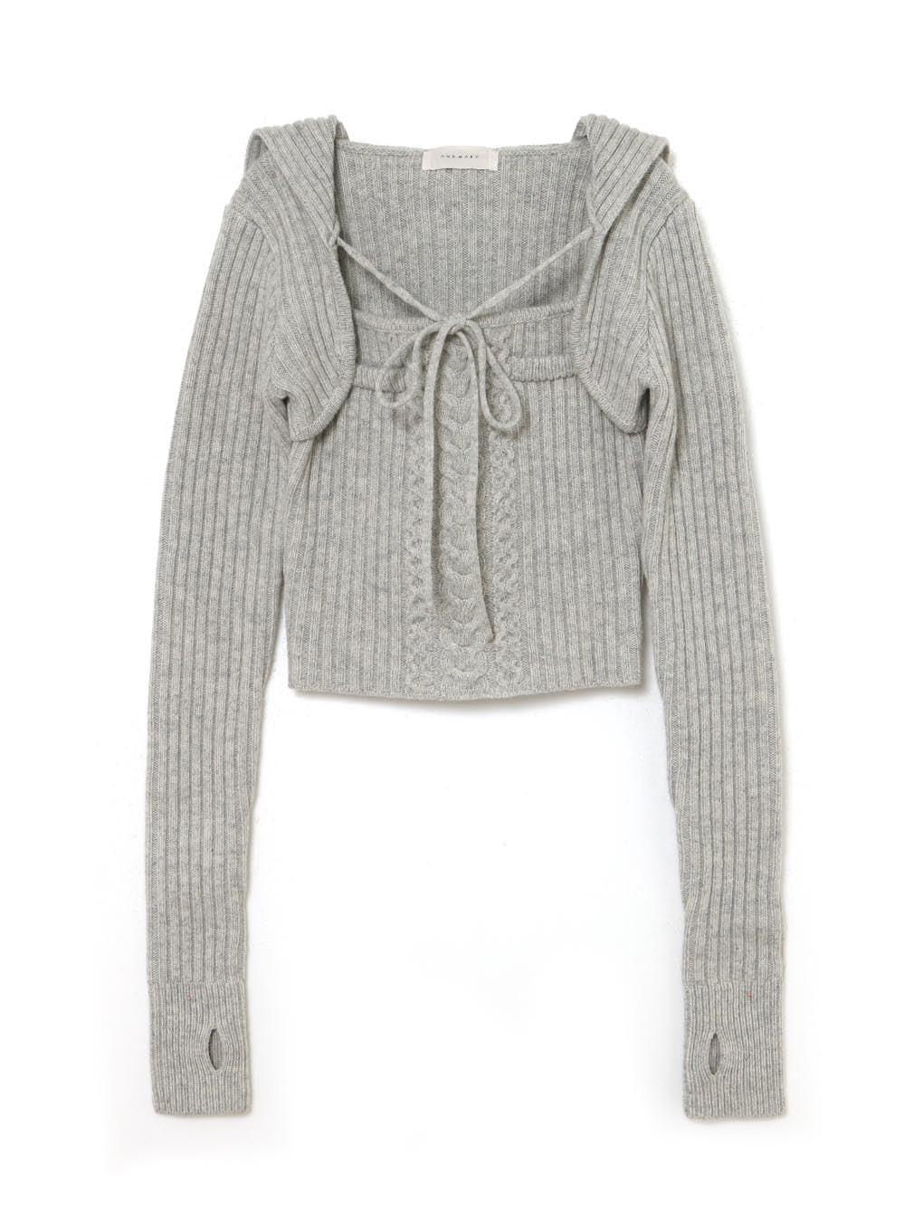 ヘーゼルニットセットANDMARY Hazel knit set GRAY