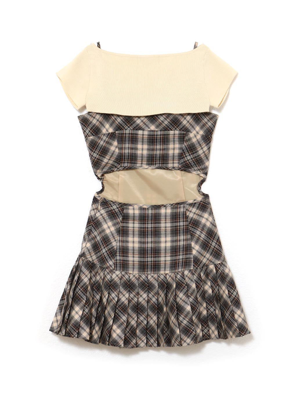 Karen check mini dress