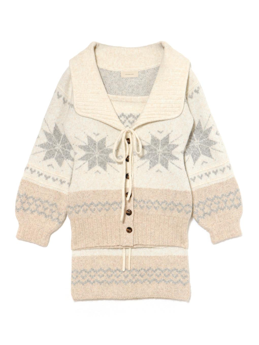 Heart nordic cardigan set up