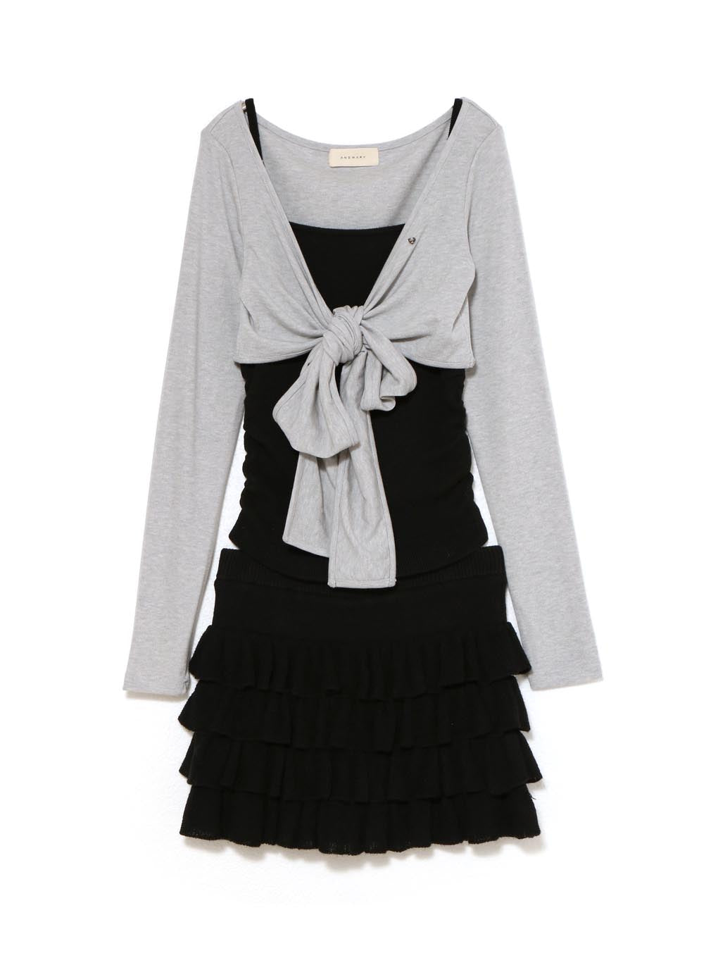 ワンピース andmary Candice frill set up BLK black ANDMARY】Candice frill set up