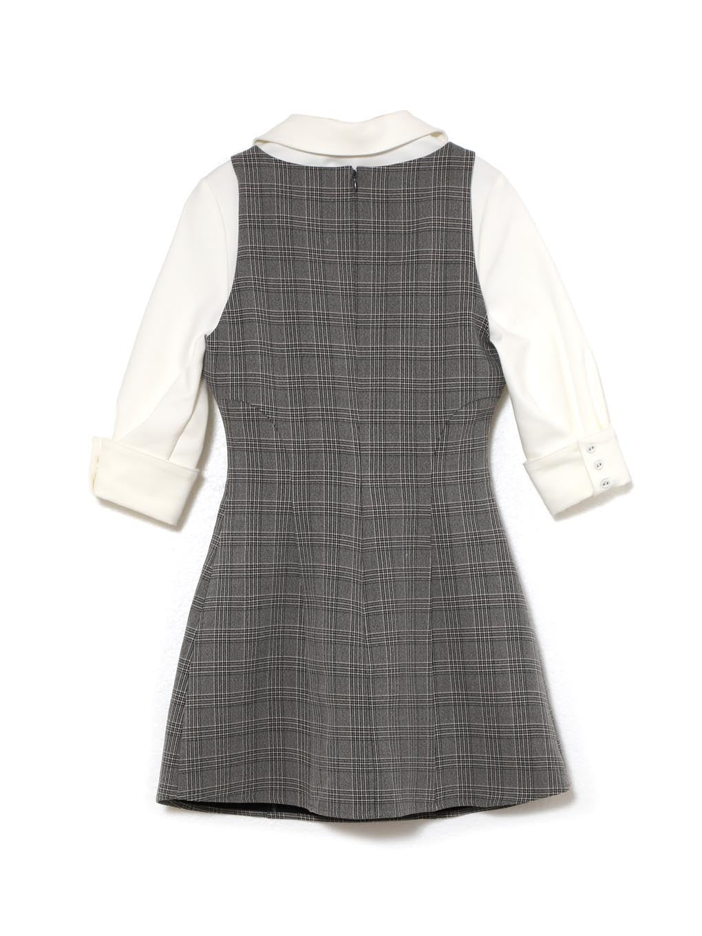 ANDMARY】Evie check blouse mini dress
