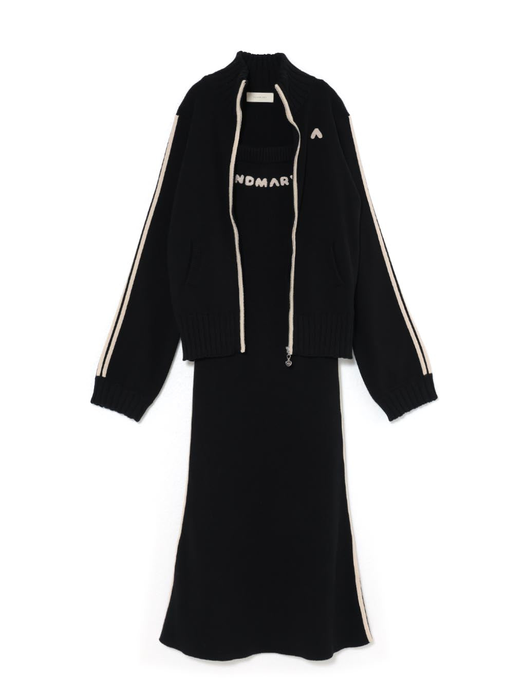Zoe full zip set long dress