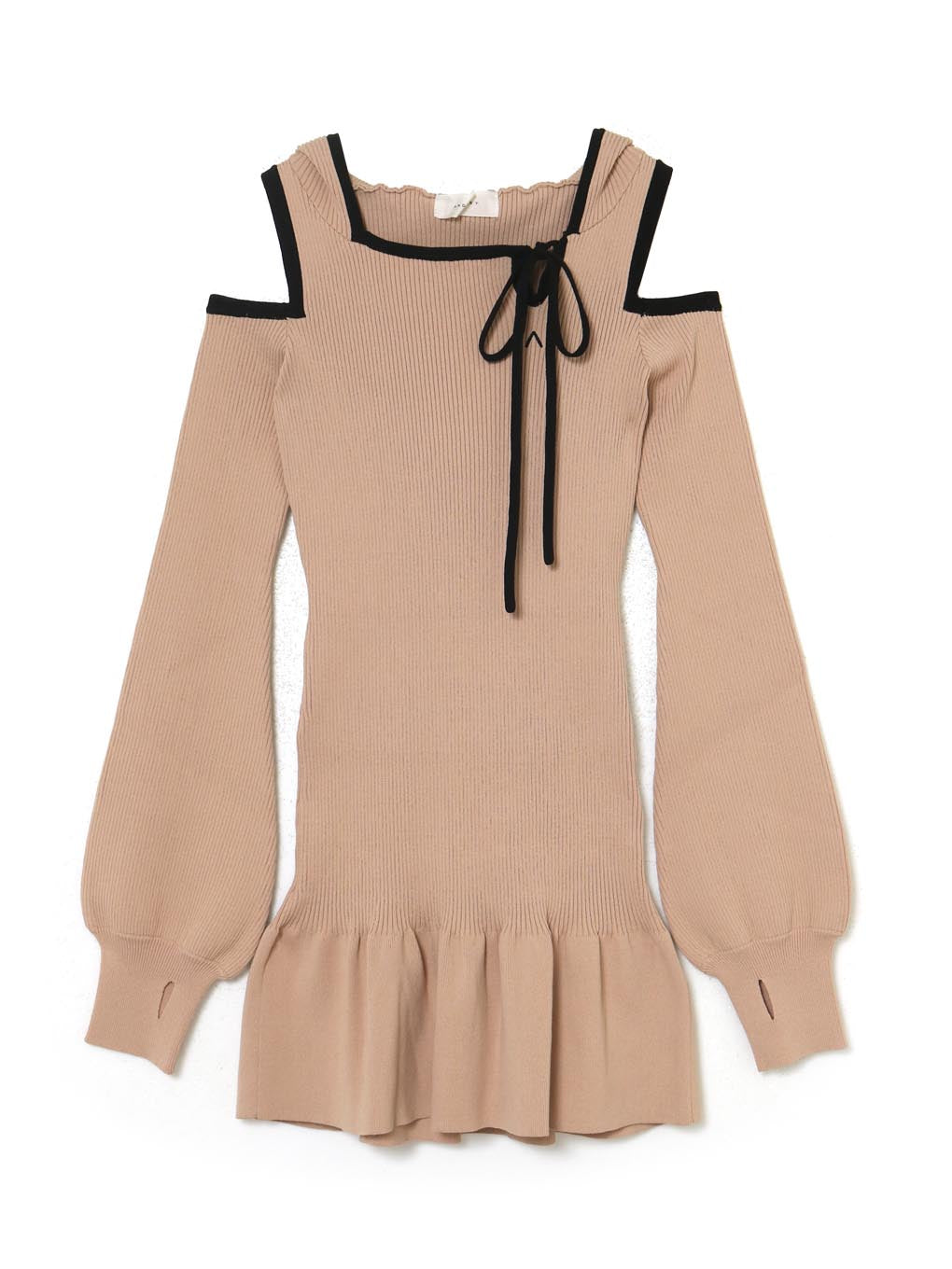 10,120円新品 ANDMARY Annie ribbon mini dress beige