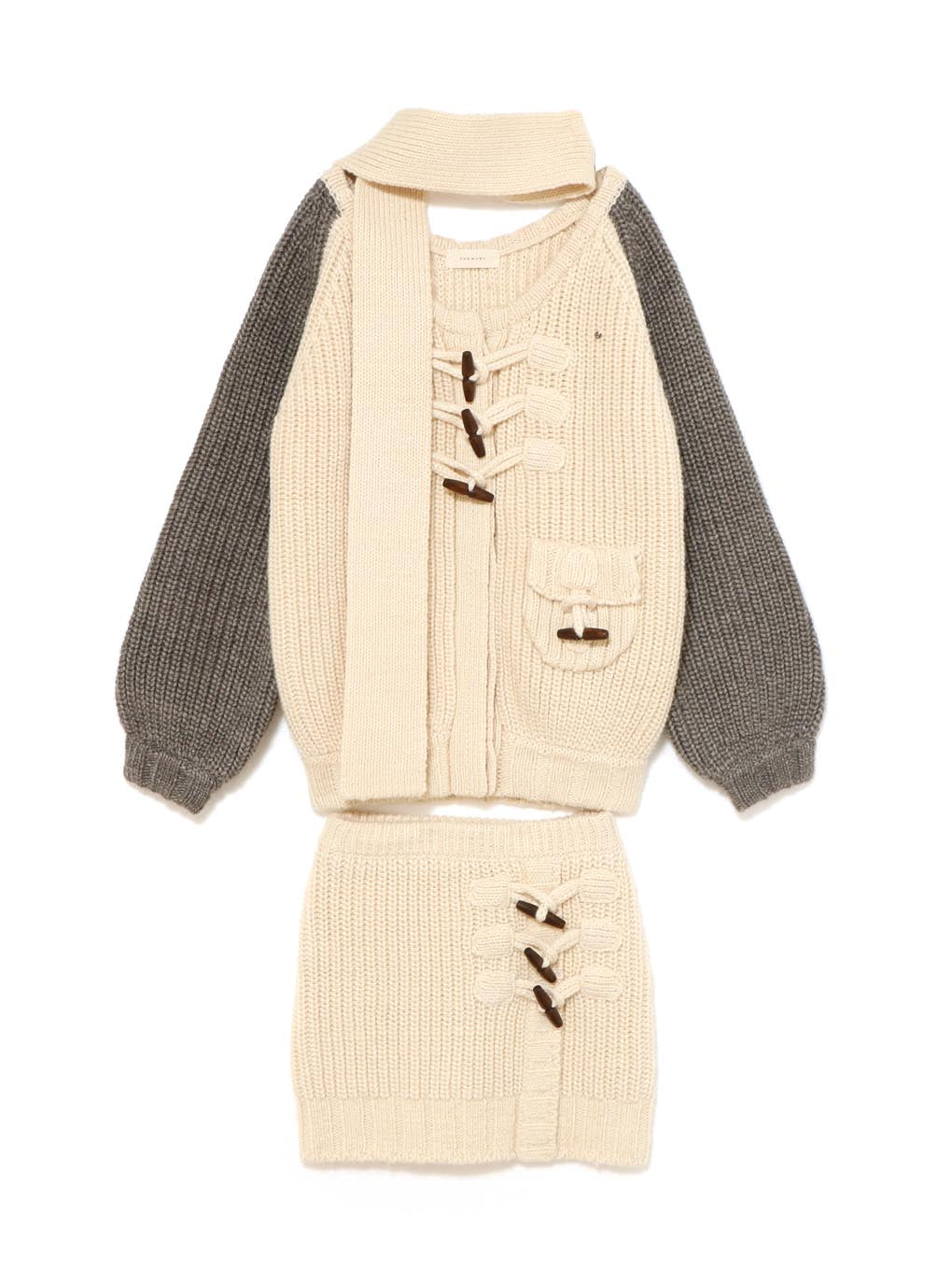 ANDMARY】Loose raglan knit set up