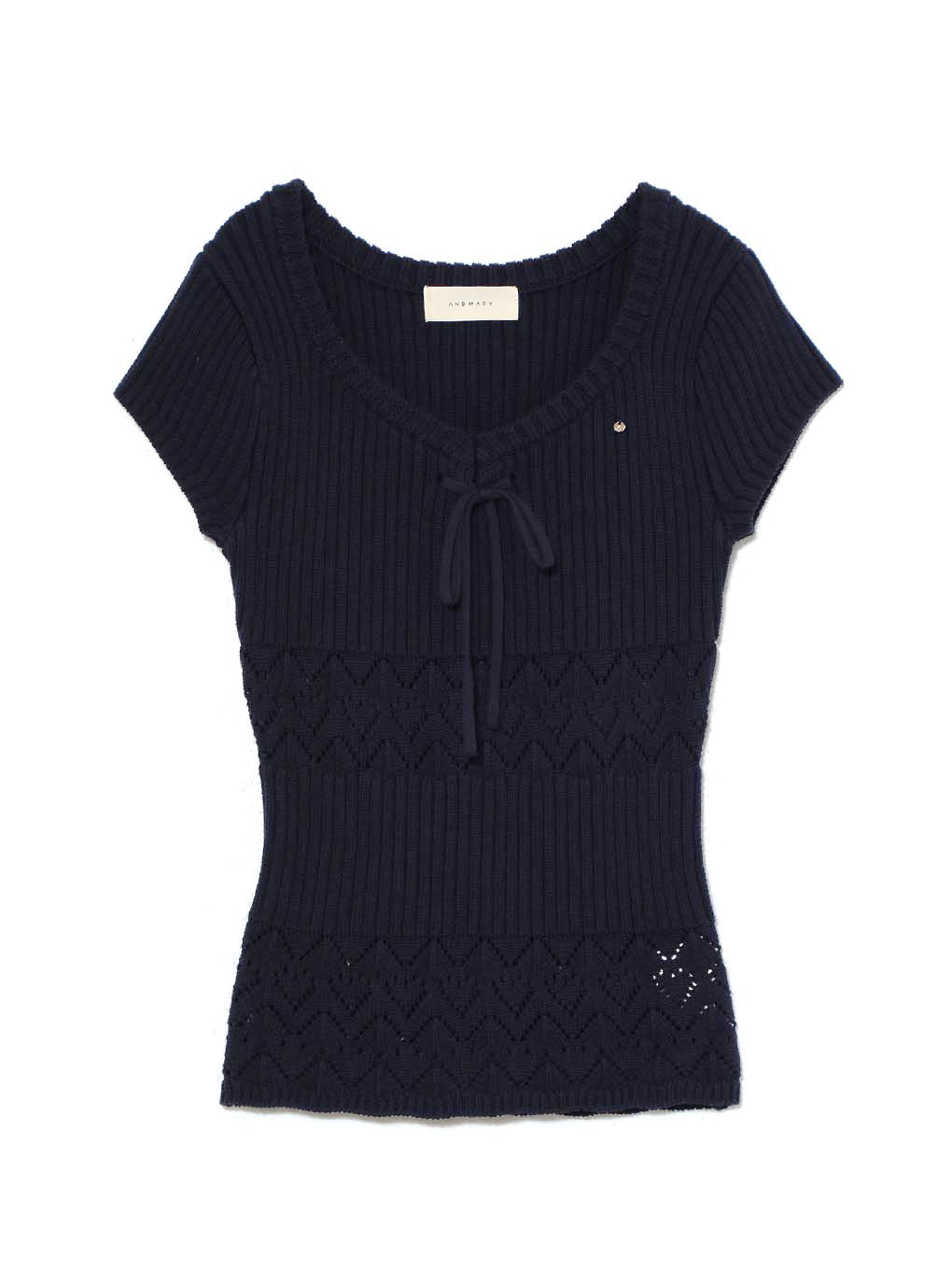 ANDMARY】Heart crochet knit tops