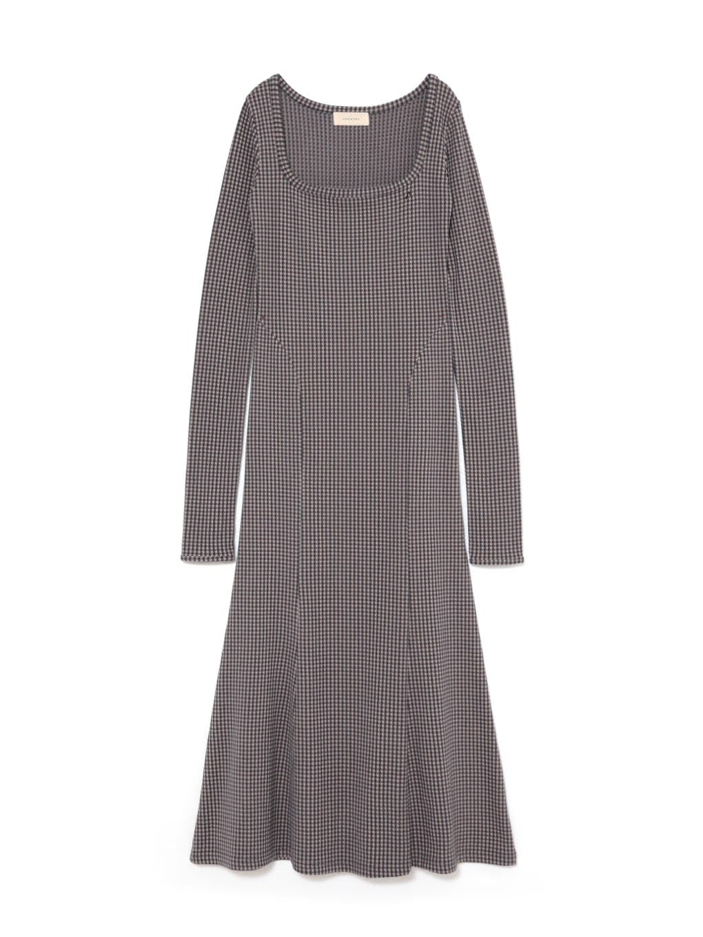 Anju check long dress