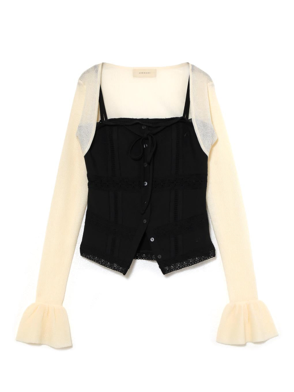 トップス andmary Kiki lace cardigan set tops ANDMARY】Kiki lace cardigan set tops