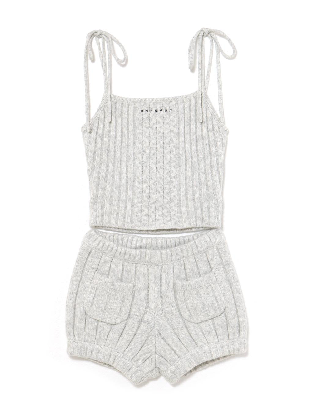 Hug knit camisole pants set up