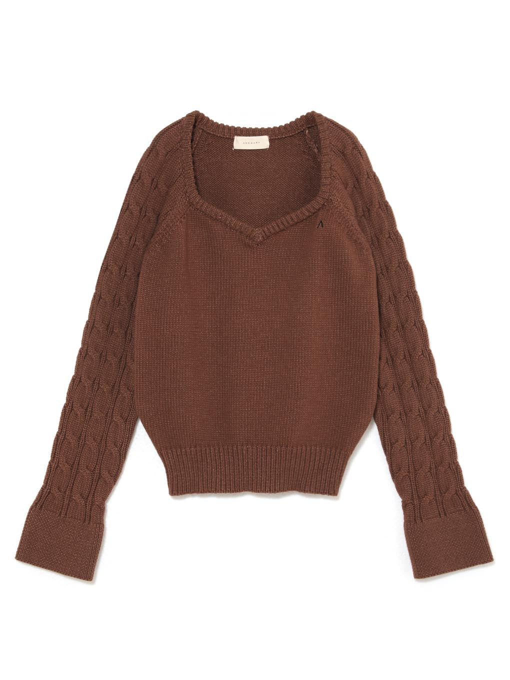 ANDMARY】Heart neck cable tops