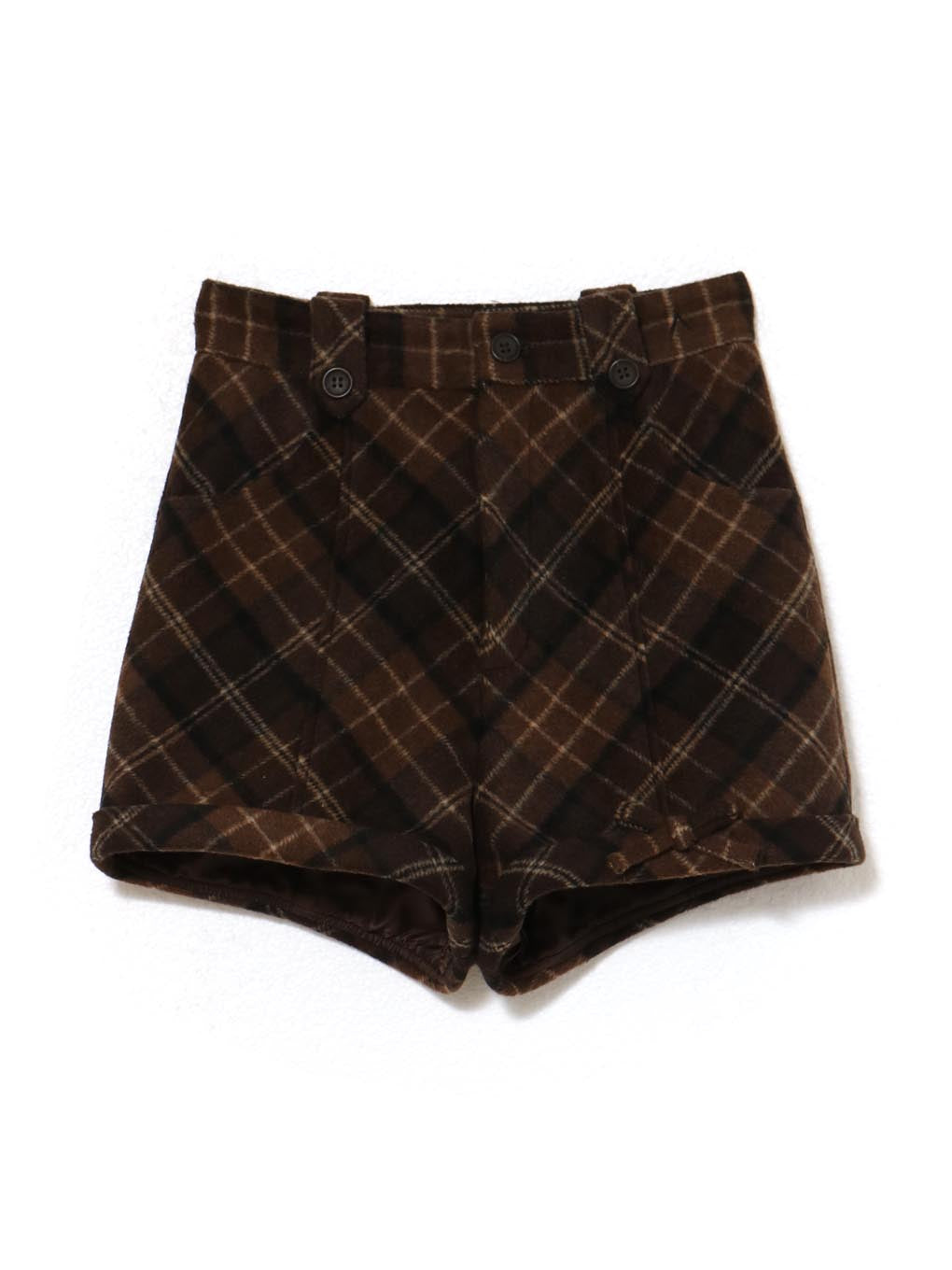 パンツ Ribbon check mini pants andmary ANDMARY】Ribbon check mini pants