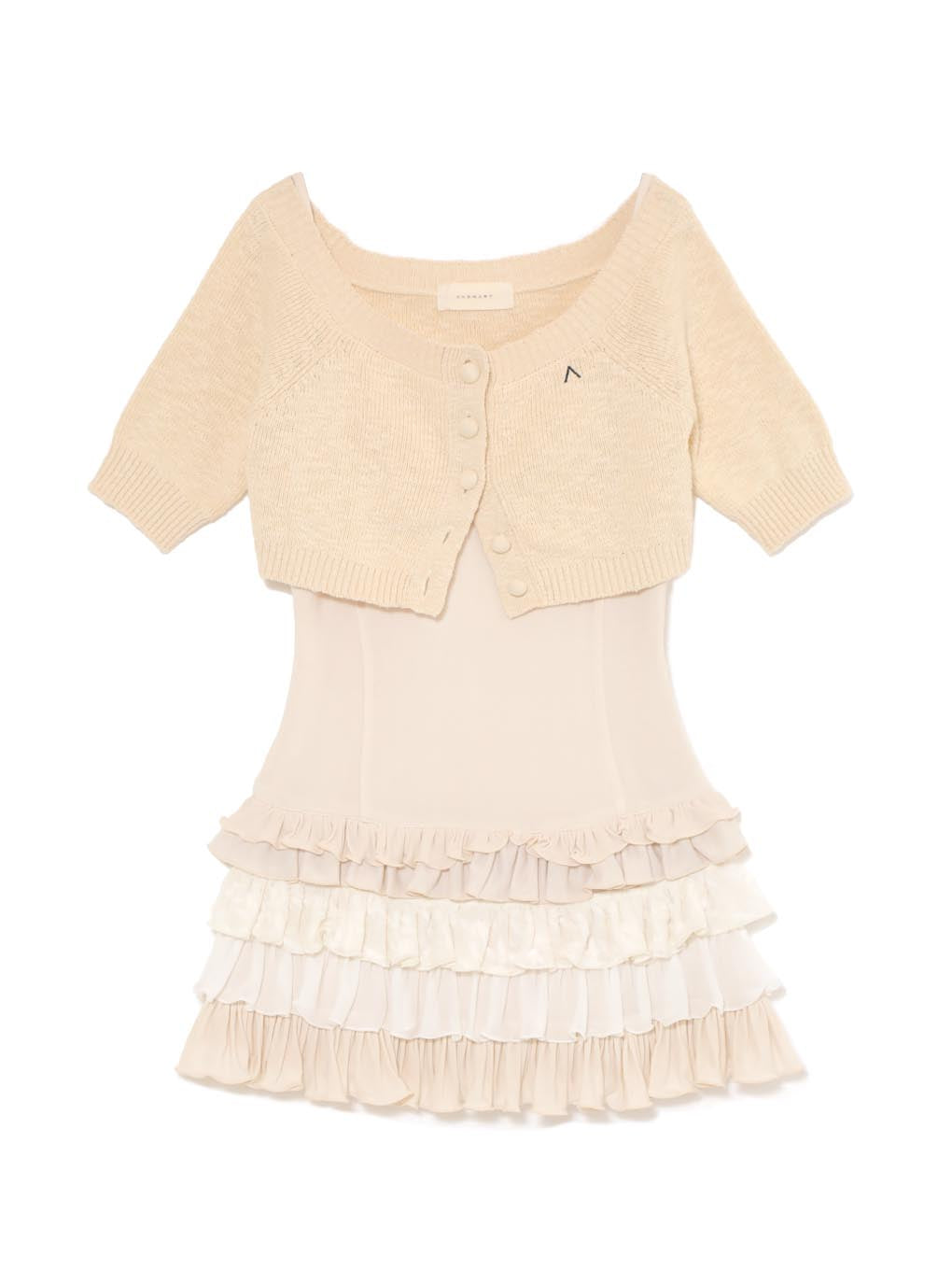 Mew frill set mini dress