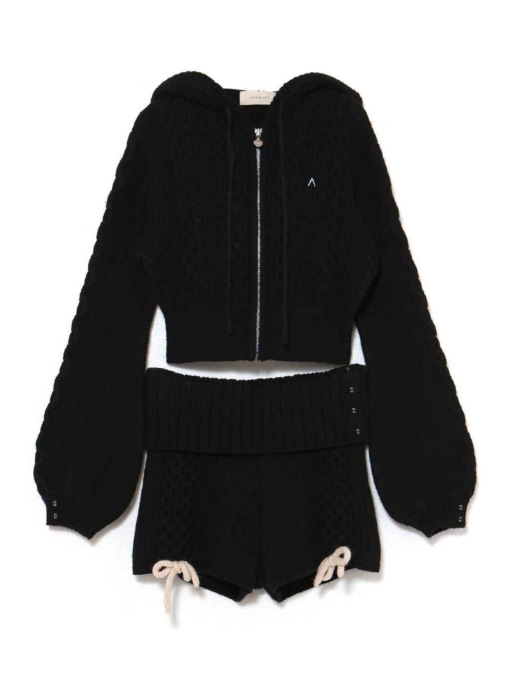 Milk ribbon knit set up