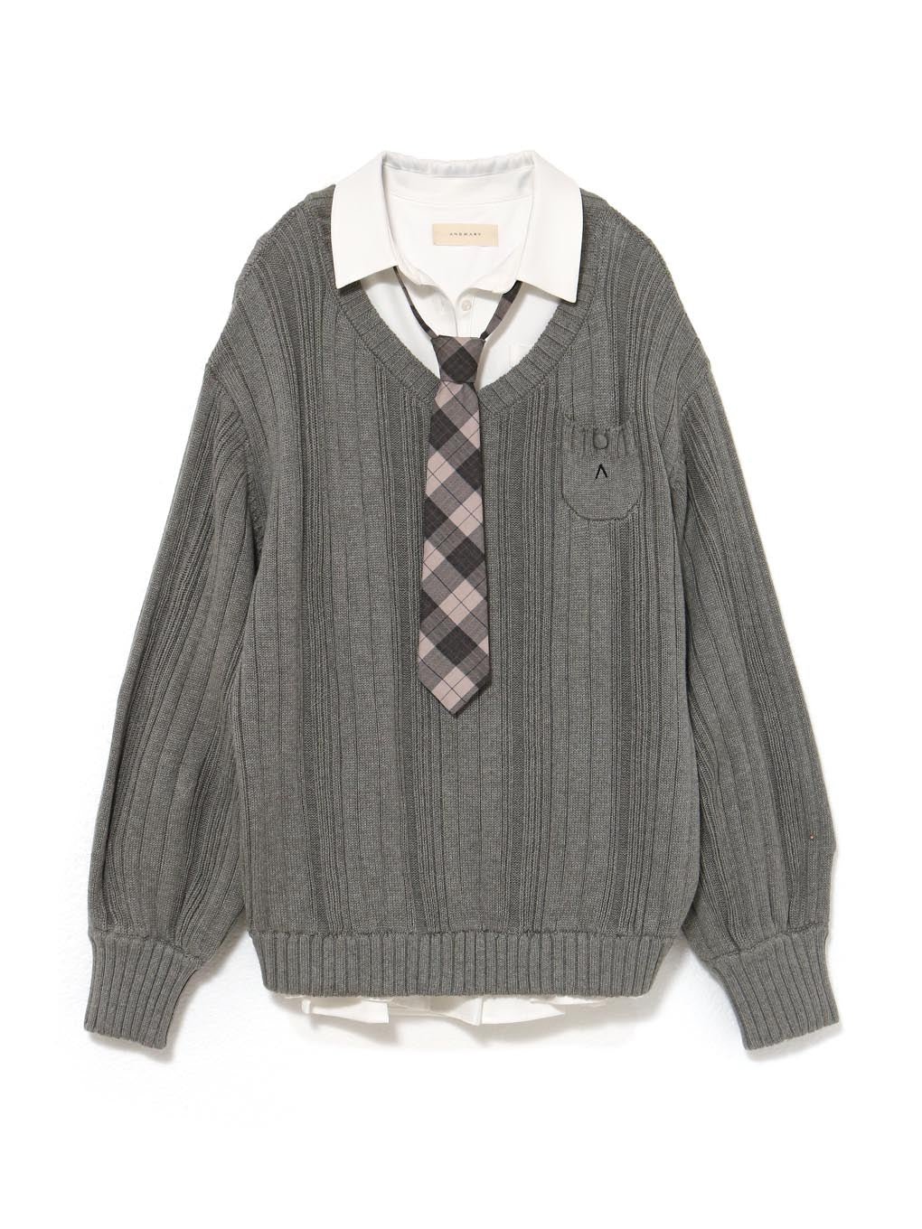 andmary Mimi girls set mini dress グレー ANDMARY】Mimi girls set mini dress