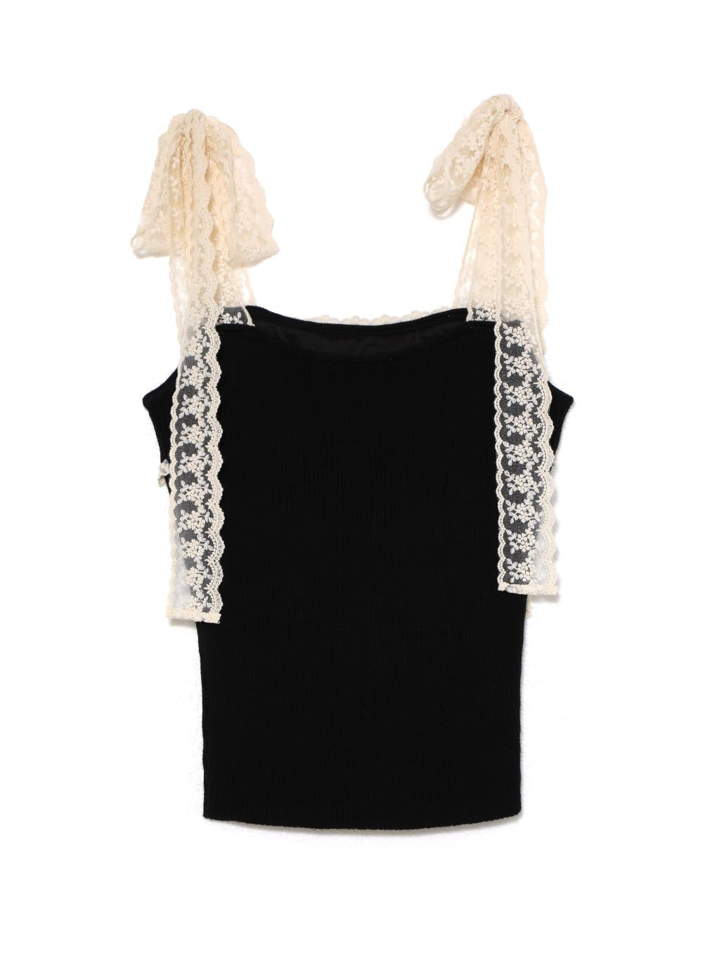 トップス Andmary Brenda lace knit set black Brenda lace knit set color beige/black ¥16500-tax in デコルテが