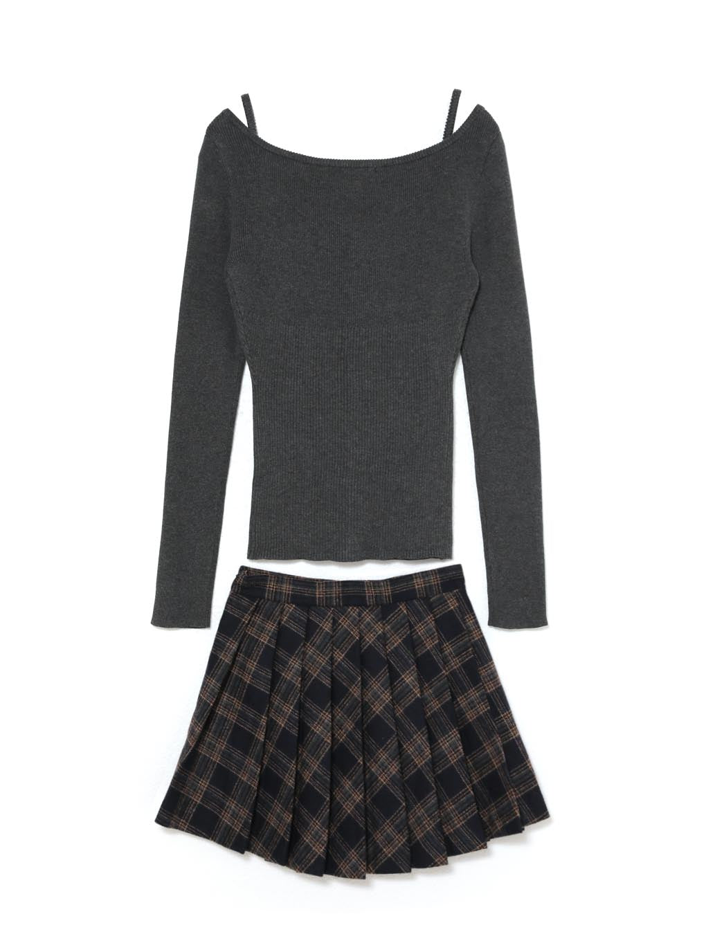 ANDMARY】May check pleats set up