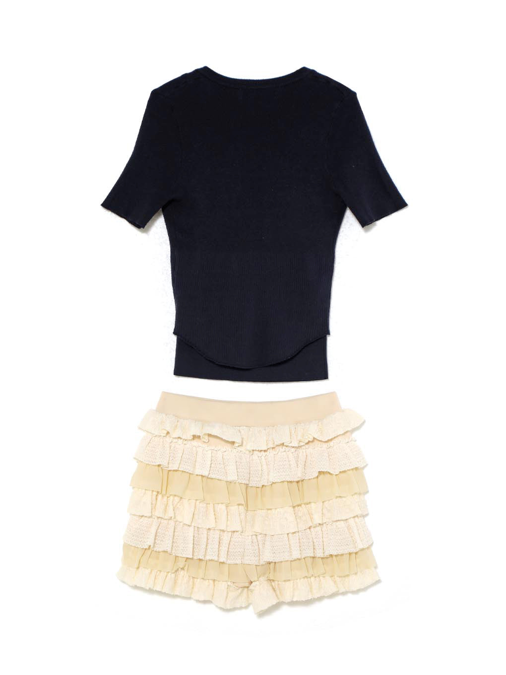 Sui frill pants set up