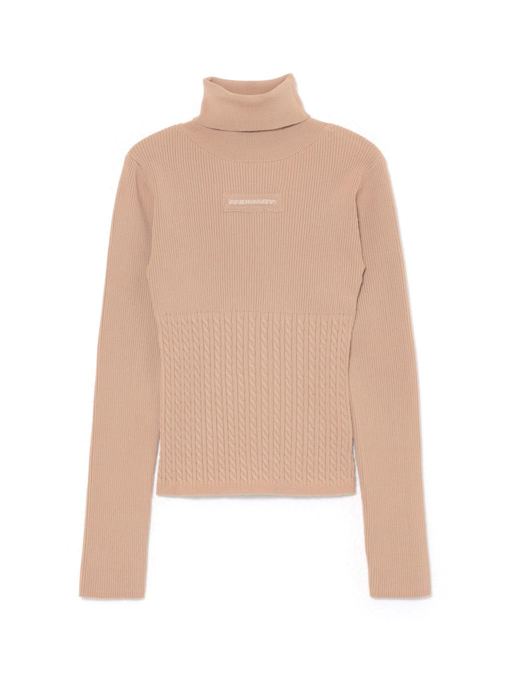 Jacquard turtleneck tops