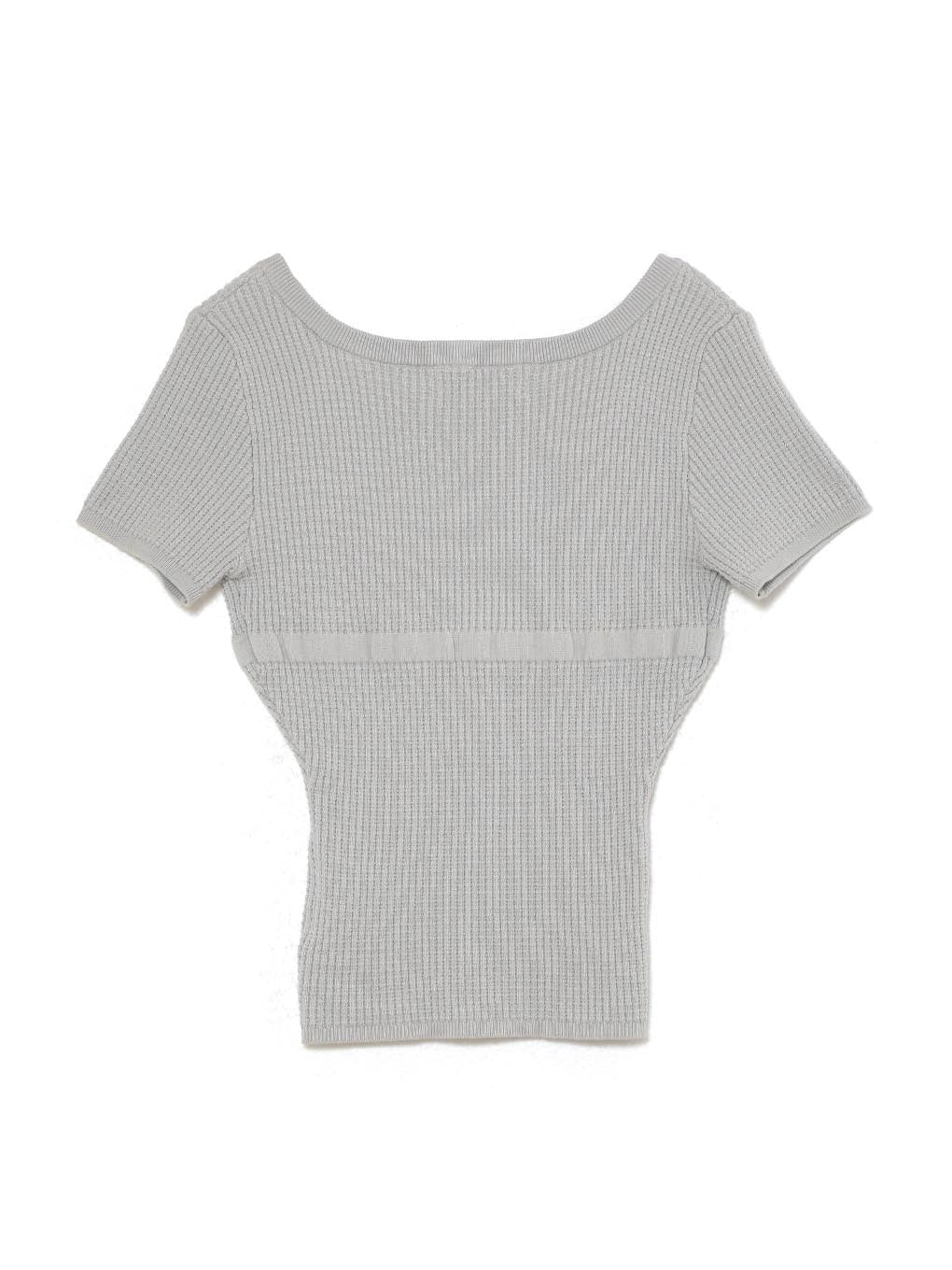 ANDMARY】Waffle ribbon tops