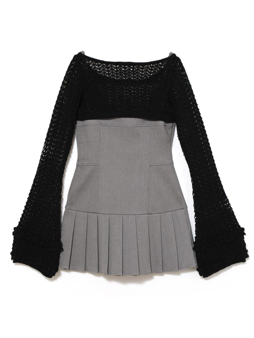 Grenda pleats set mini dress