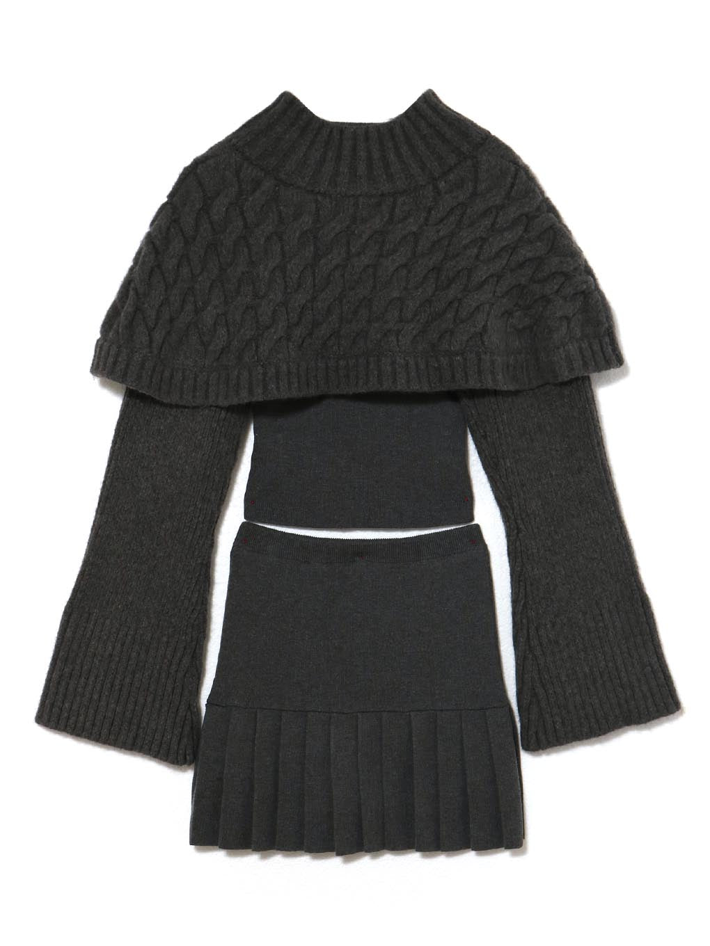 Snow cape knit set up