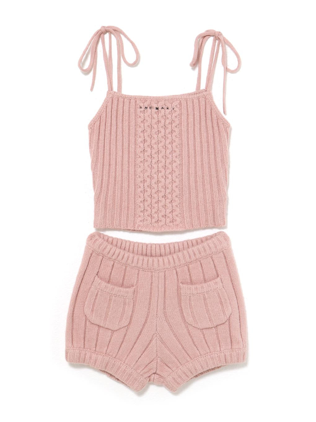 Hug knit camisole pants set up