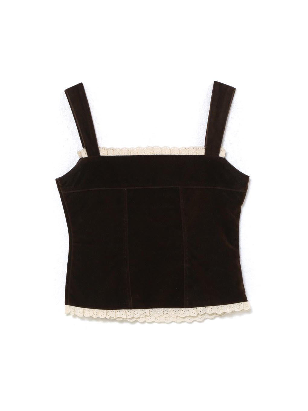 ANDMARY】Velour frill tops