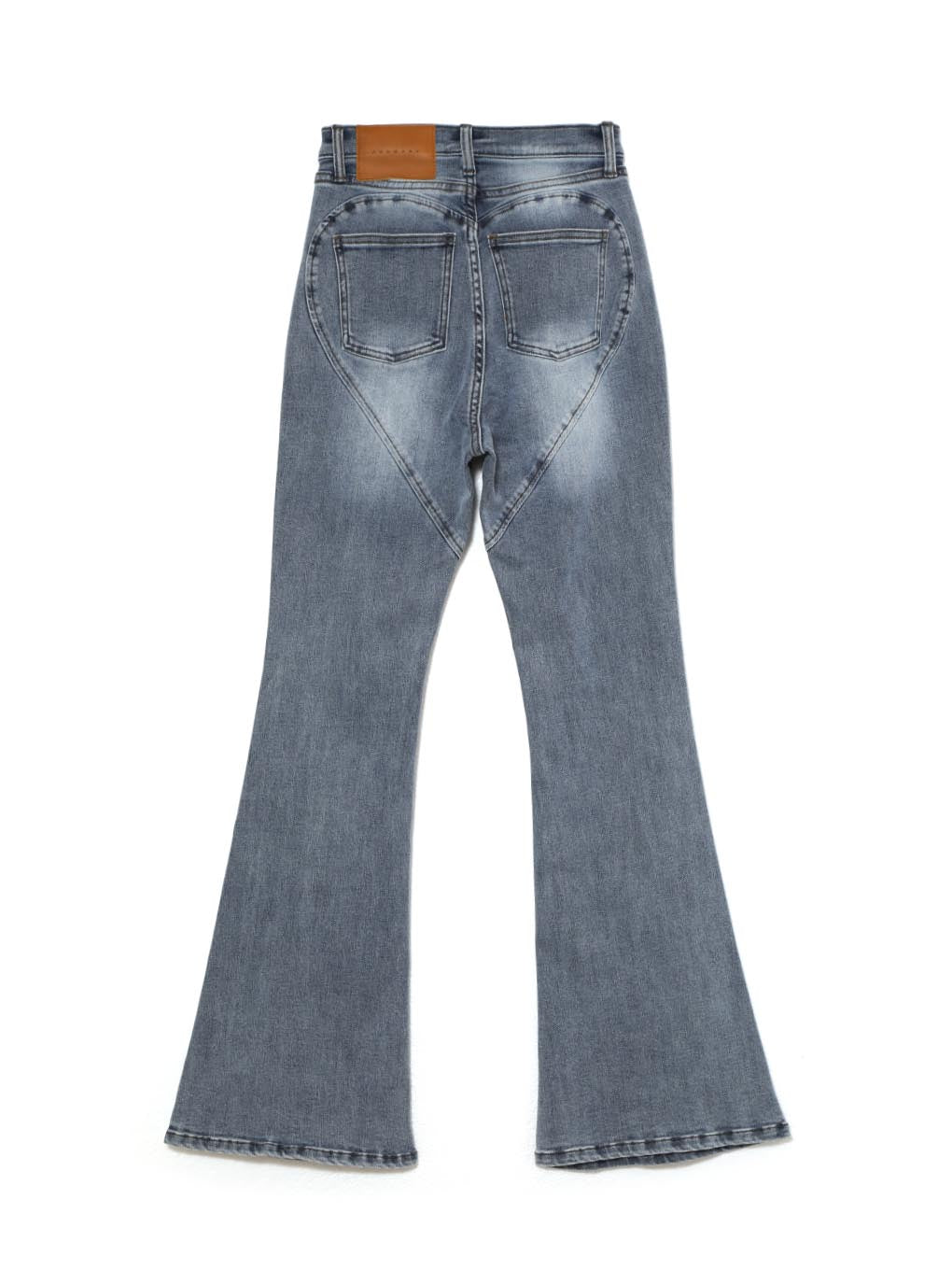 ANDMARY】Heart hip highwaist flare denim