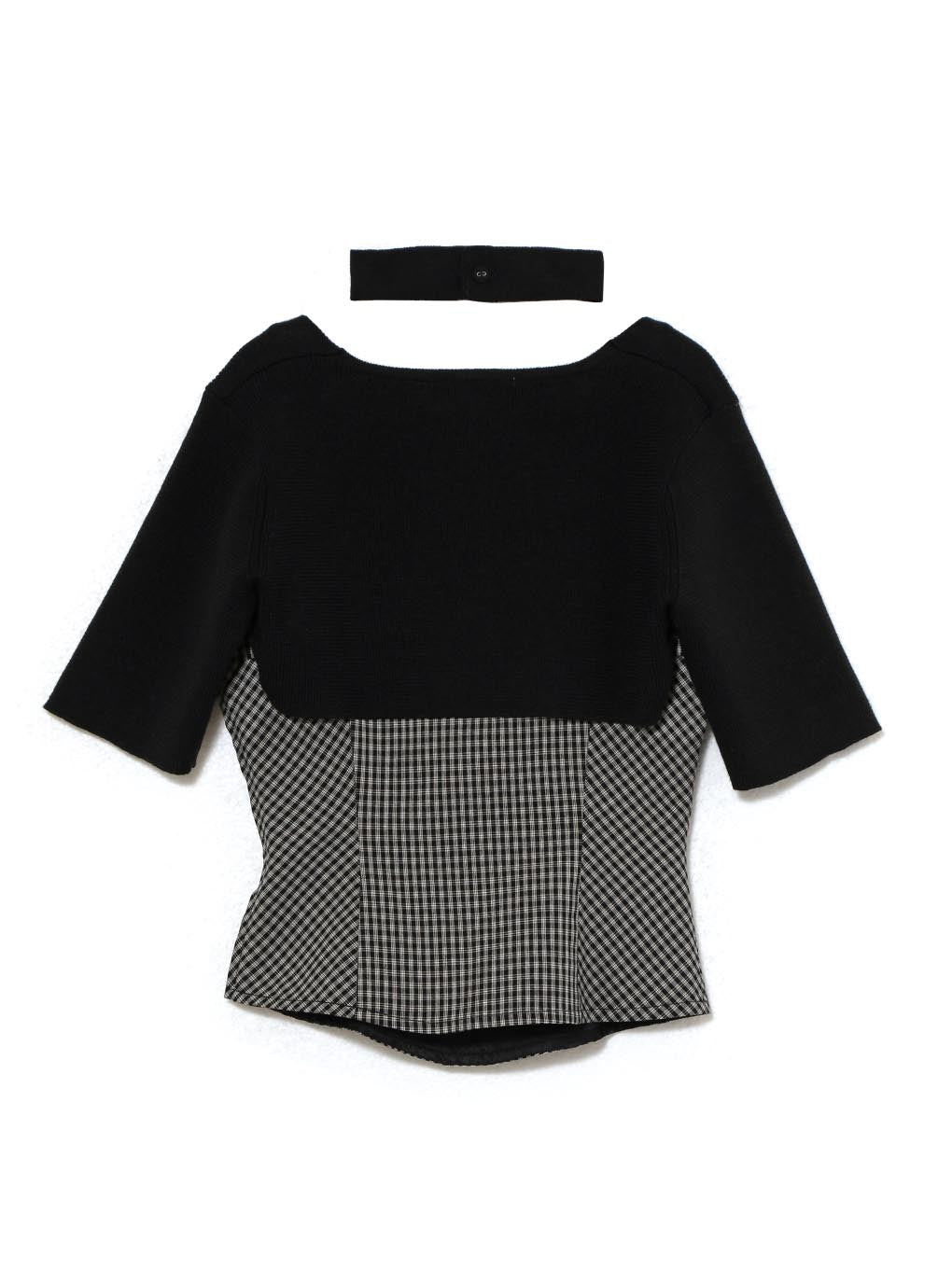 トップス andmary Alice check ribbon tops black andmary alice check ribbon tops - メルカリ