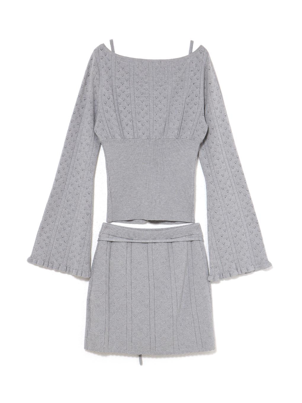 Heart crochet knit set up