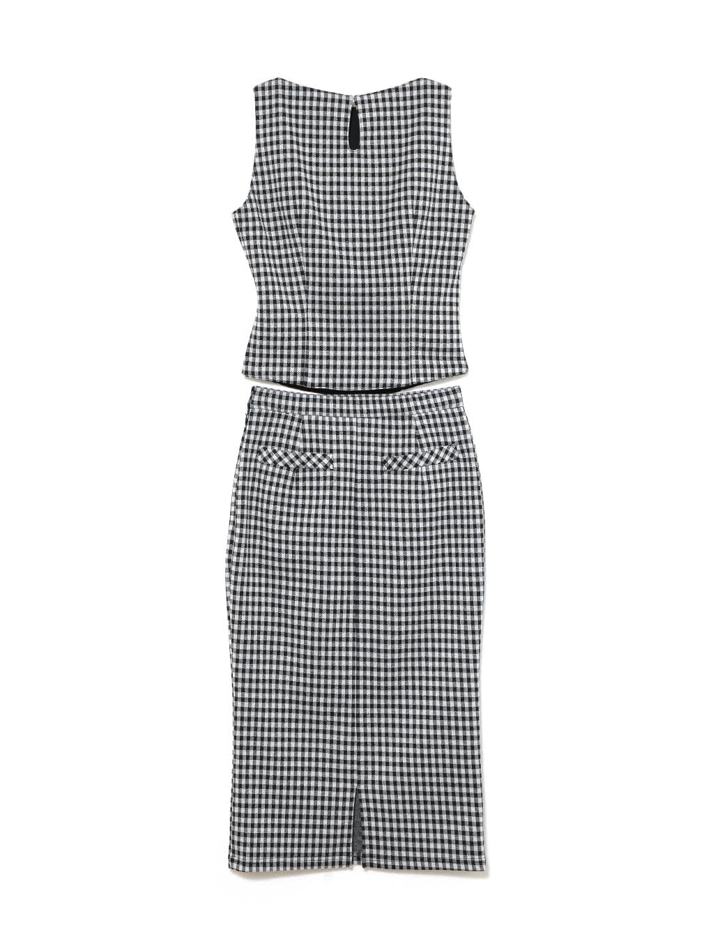 ANDMARY】Ruru gingham set up long