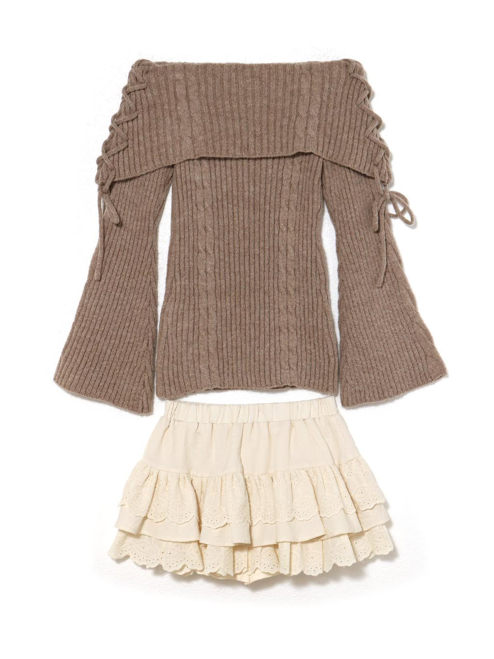 トップス andmary Corrie lace knit set up ANDMARY】Corrie lace knit set up