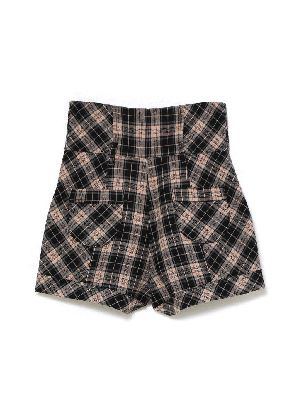High waist check pants