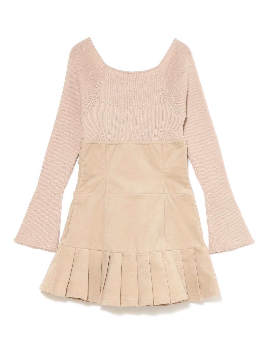 ワンピース andmary High waist velour mini dress ANDMARY】High waist velour mini dress