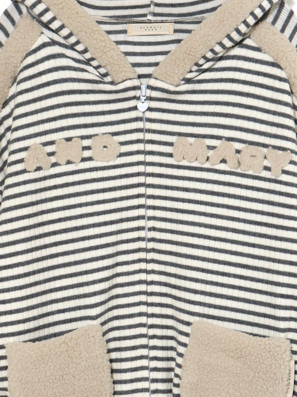 Merry border zip tops