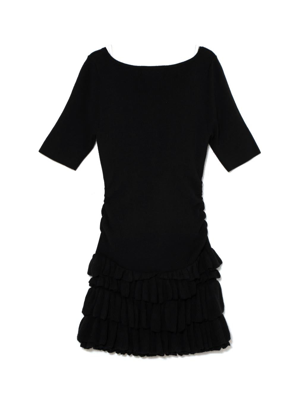 ワンピース andmary Cyndi frill knit mini dress ANDMARY】Cyndi frill knit mini dress