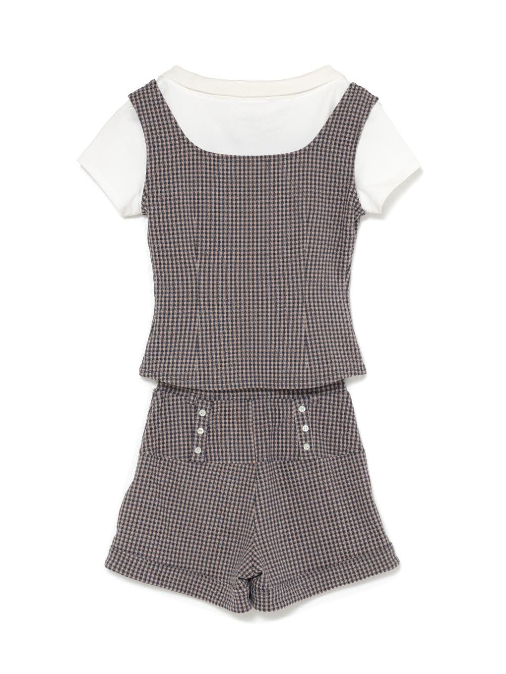 ANDMARY】Polo gingham check set up