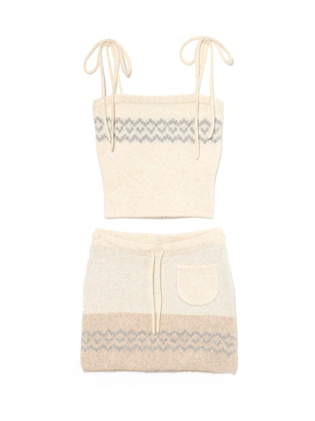 Heart nordic cardigan set up