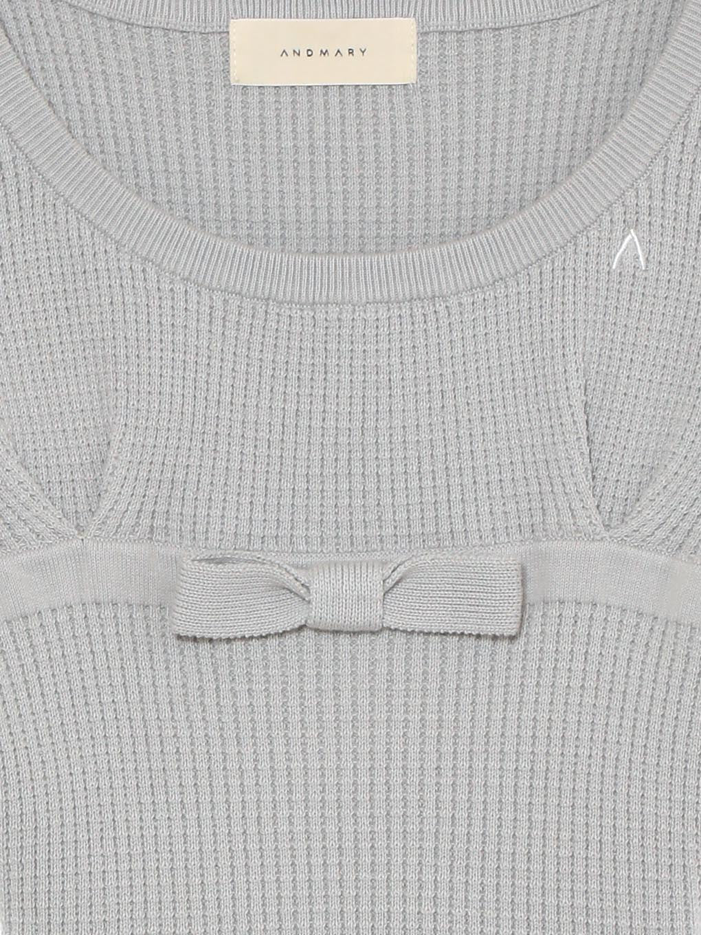 ANDMARY】Waffle ribbon tops